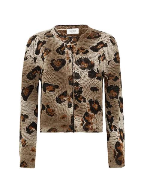 leopard-pattern cardigan by LANEUS