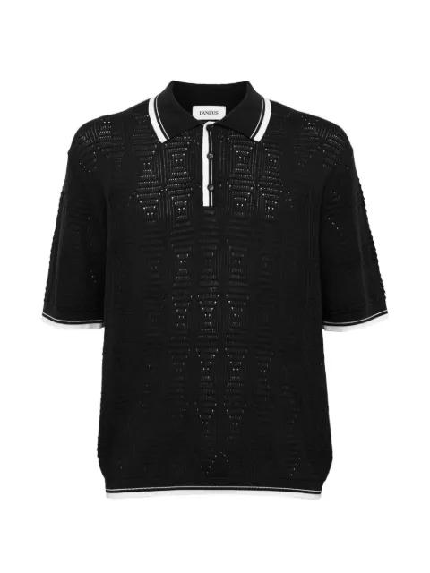 openwork-knit polo shirt by LANEUS