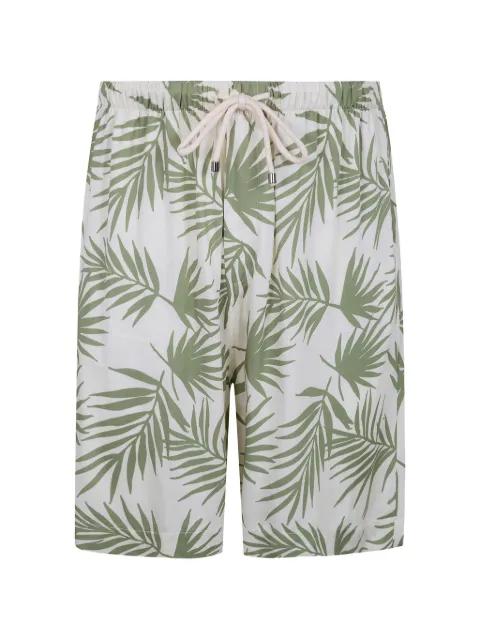 palm-leaf print shorts by LANEUS