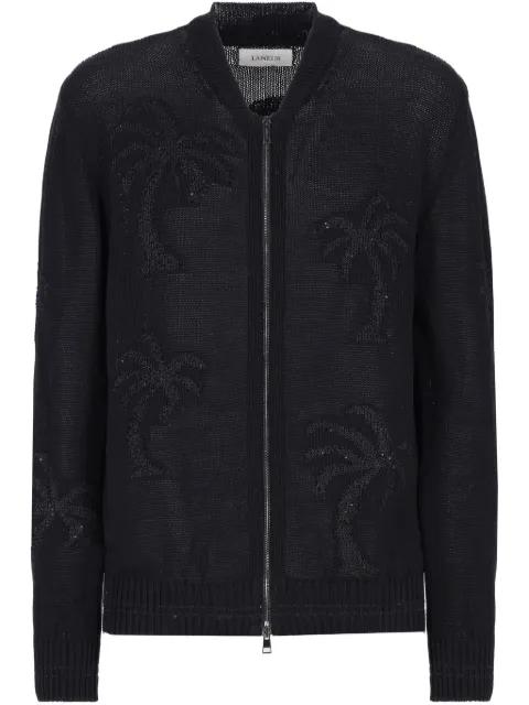 palm tree-embroidered jacket by LANEUS