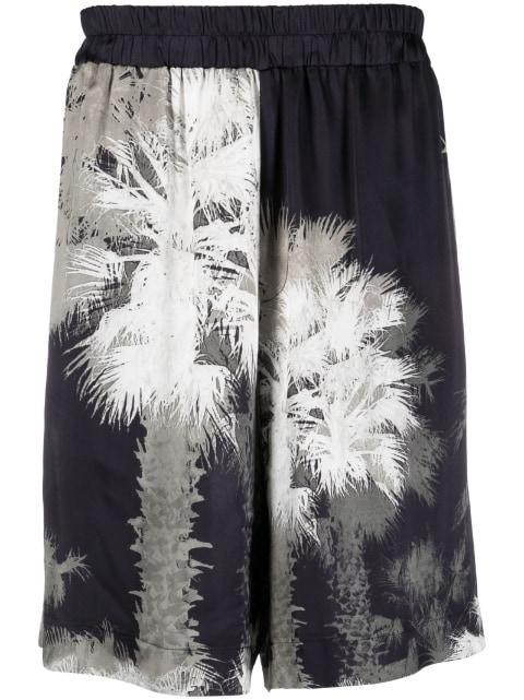 palm-tree print shorts by LANEUS