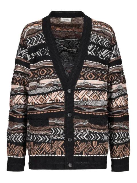 patterned cardigan by LANEUS