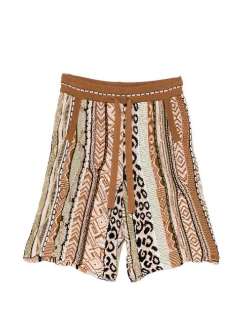 patterned drawstring shorts by LANEUS