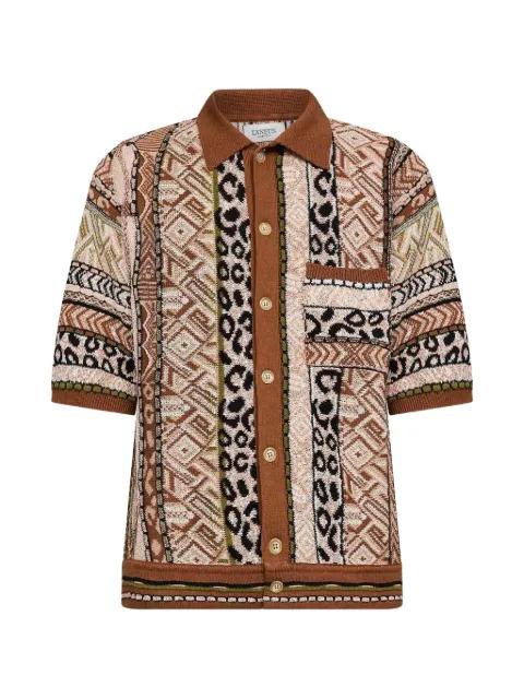 patterned pocket shirt by LANEUS