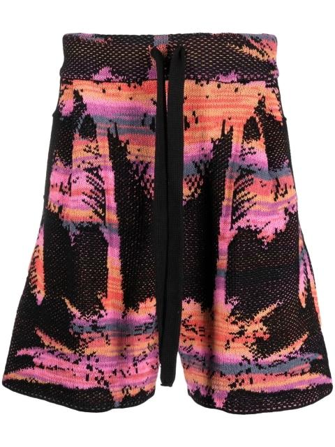 printed bermuda shorts by LANEUS