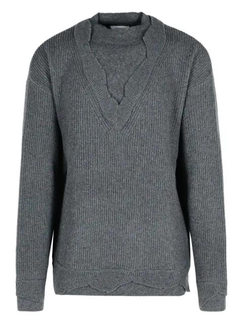 ribbed-knit sweater by LANEUS