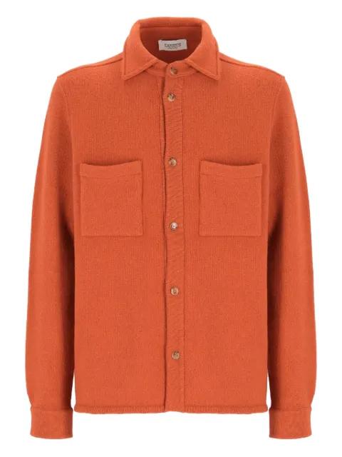 ribbed-pocket shirt jacket by LANEUS