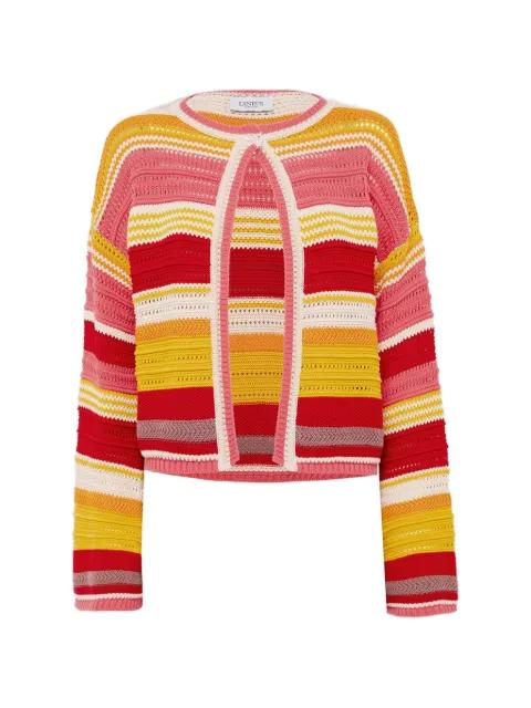 striped-pattern knitted cardigan by LANEUS