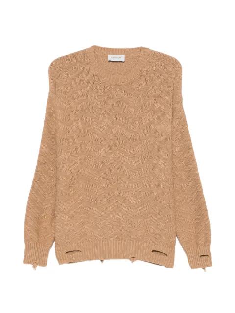 zigzag knit sweater by LANEUS