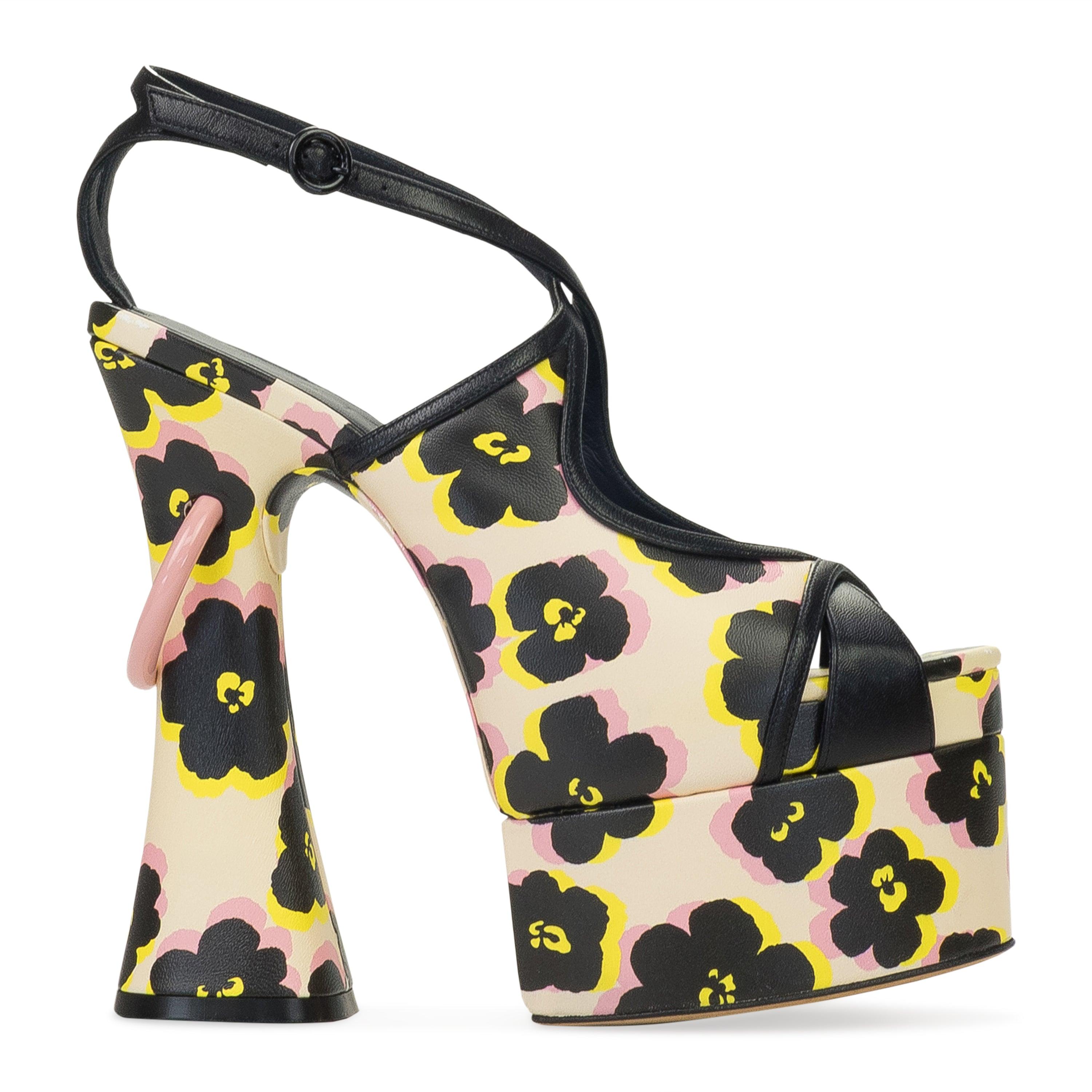 BLACK/PINK PLATFORMS SANDALS SMILE HEELS by LANVIN BLACK/PINK PLATFORMS SANDALS SMILE HEELS by LANVIN