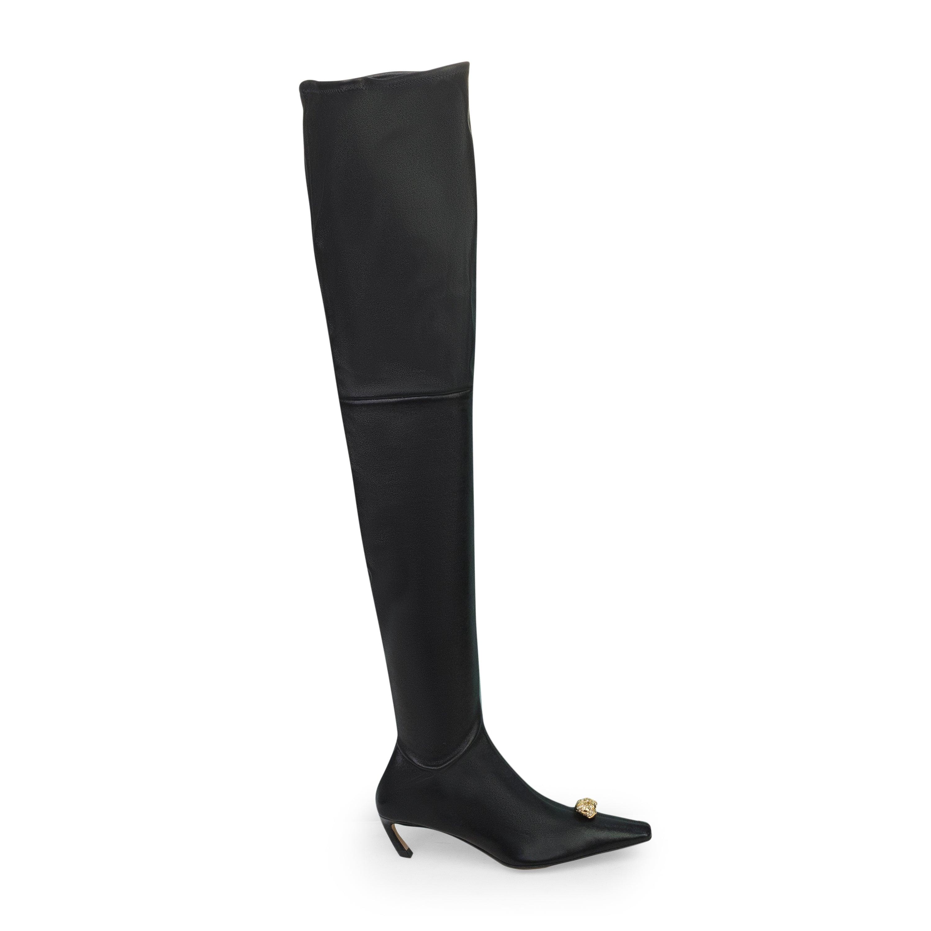 BLACK SWING CUISSARDES OVER THE KNEE BOOTS by LANVIN BLACK SWING CUISSARDES OVER THE KNEE BOOTS by LANVIN