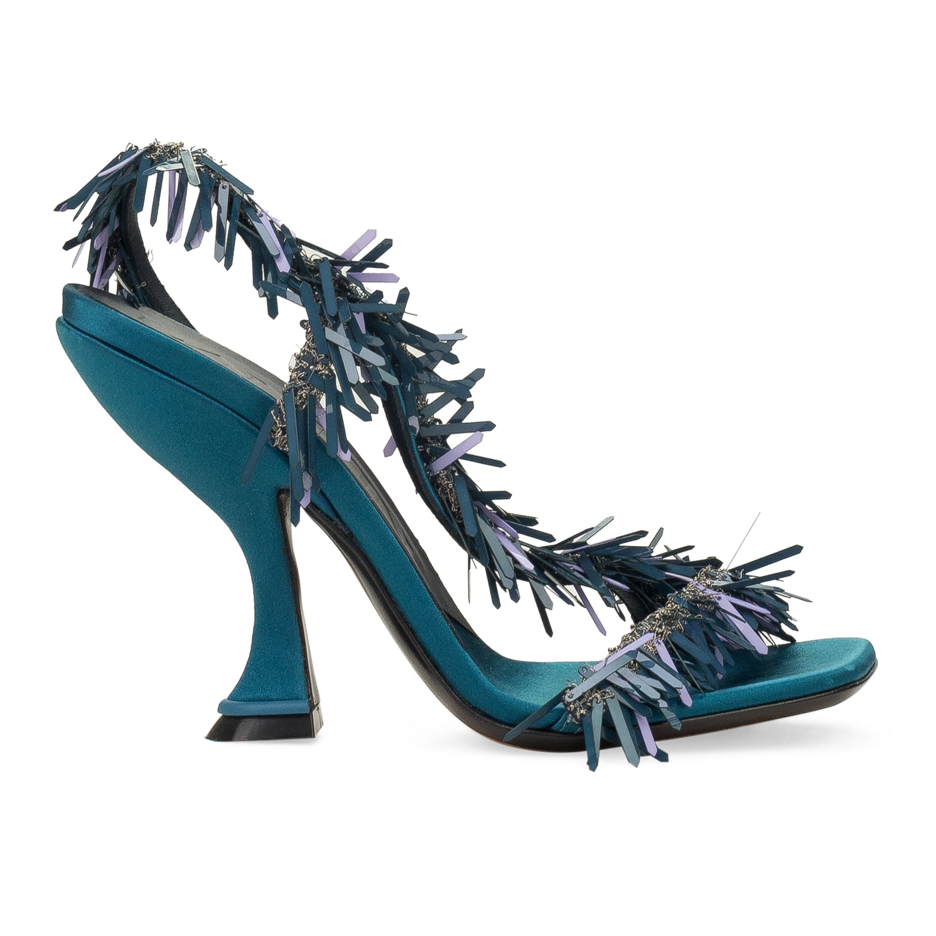 BLUE/VIOLET RITA SANDAL 105 HEELS by LANVIN