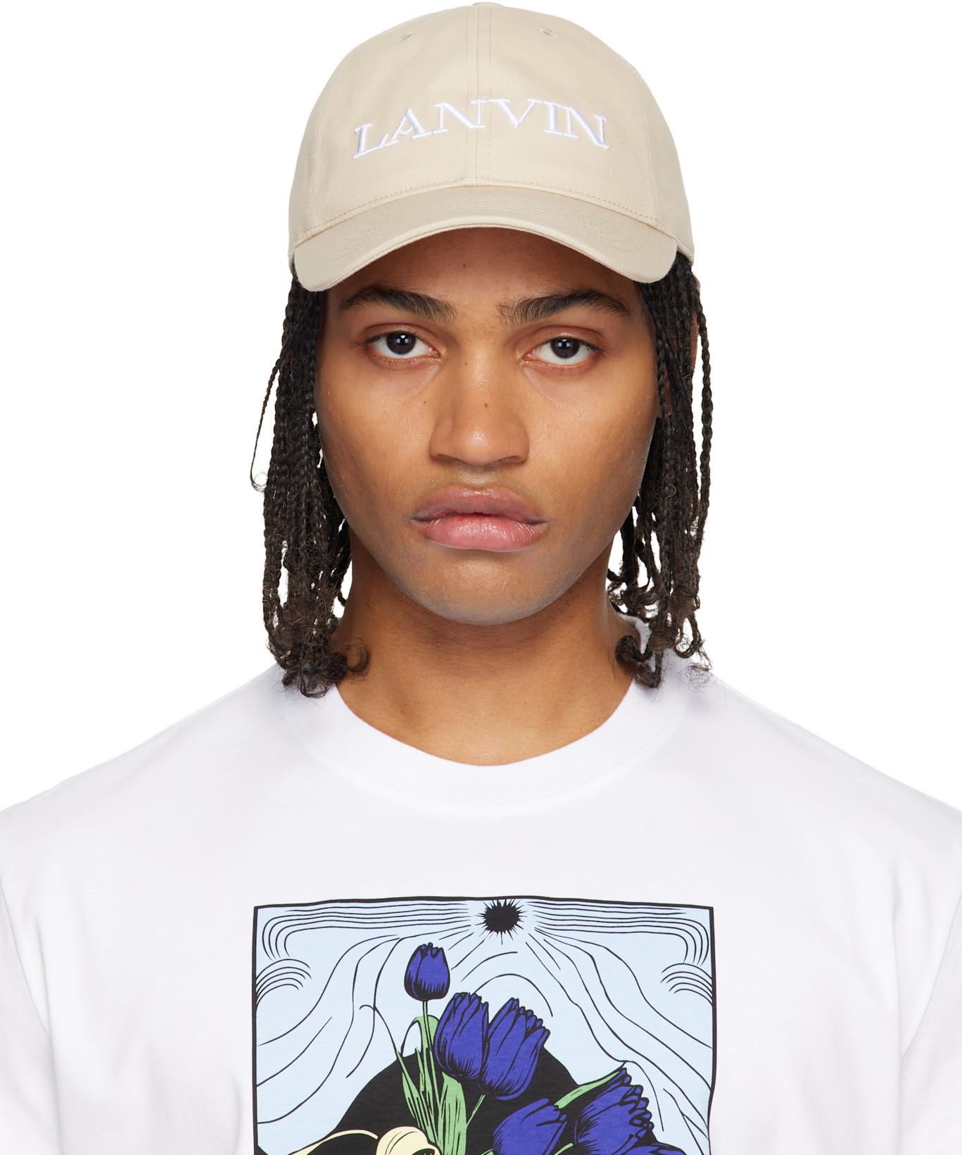 Beige 'LANVIN' Cotton Cap by LANVIN