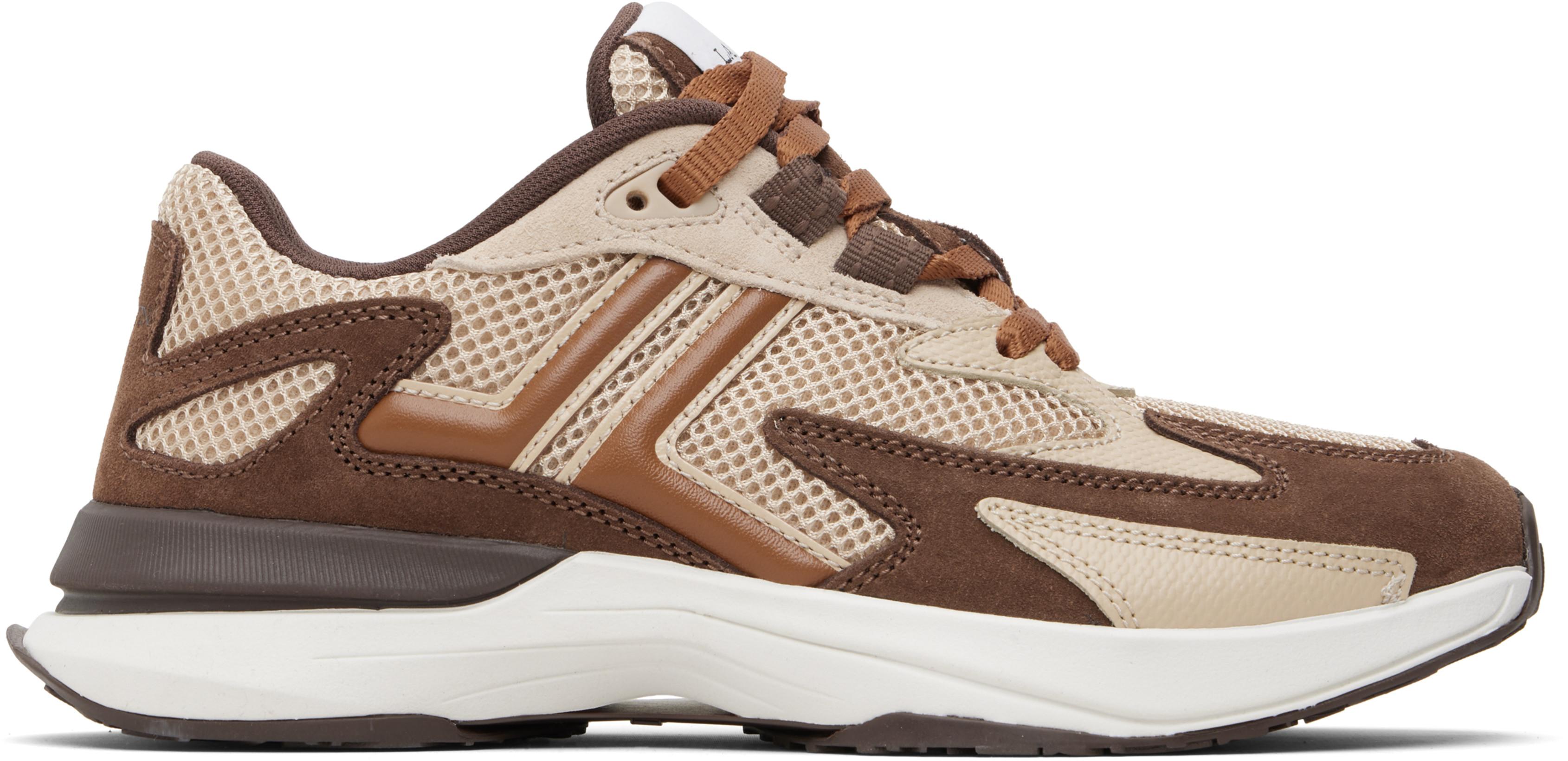 Beige & Brown JLA Mesh Sneakers by LANVIN
