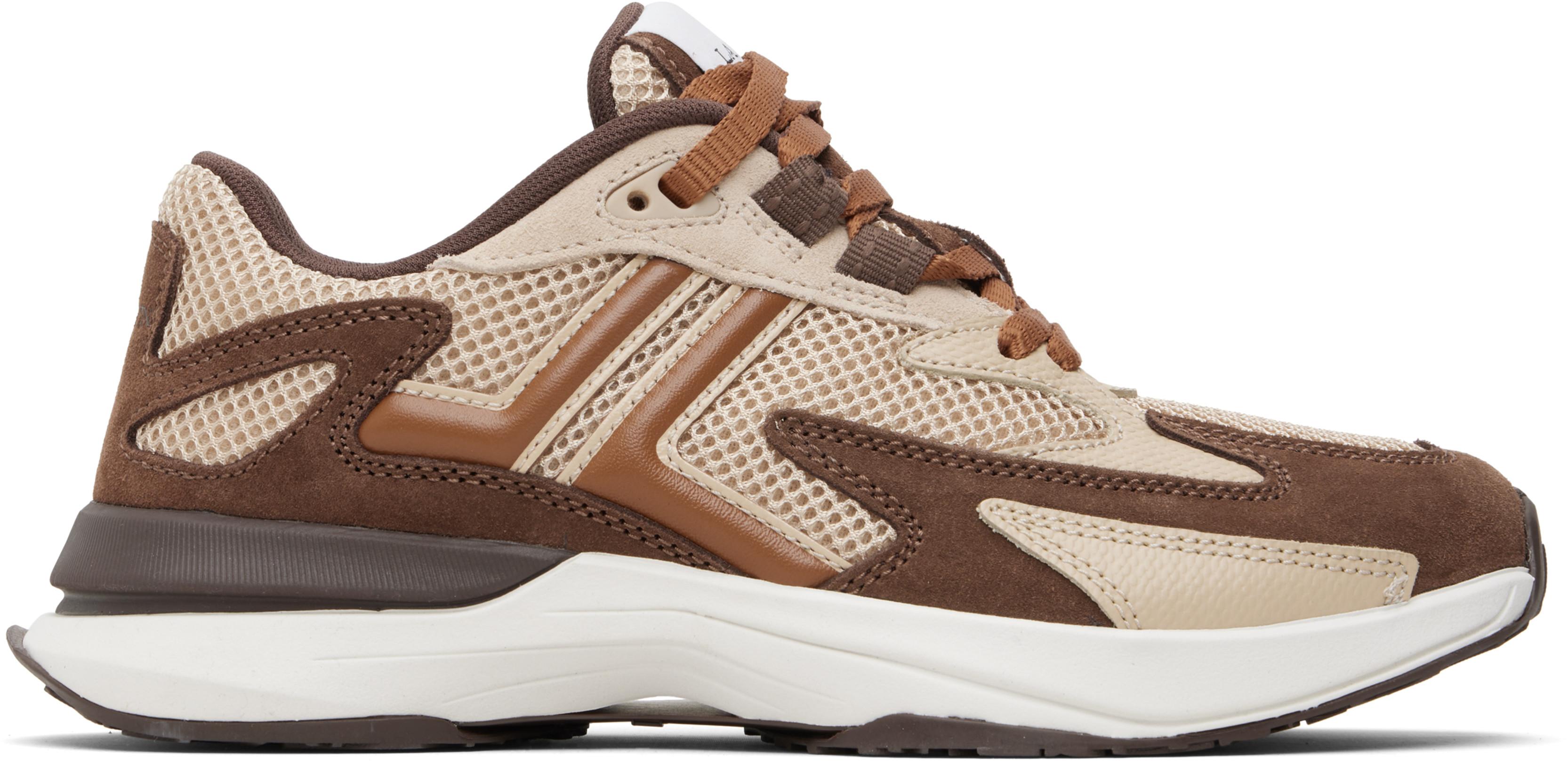 Beige & Brown JLA Mesh Sneakers by LANVIN