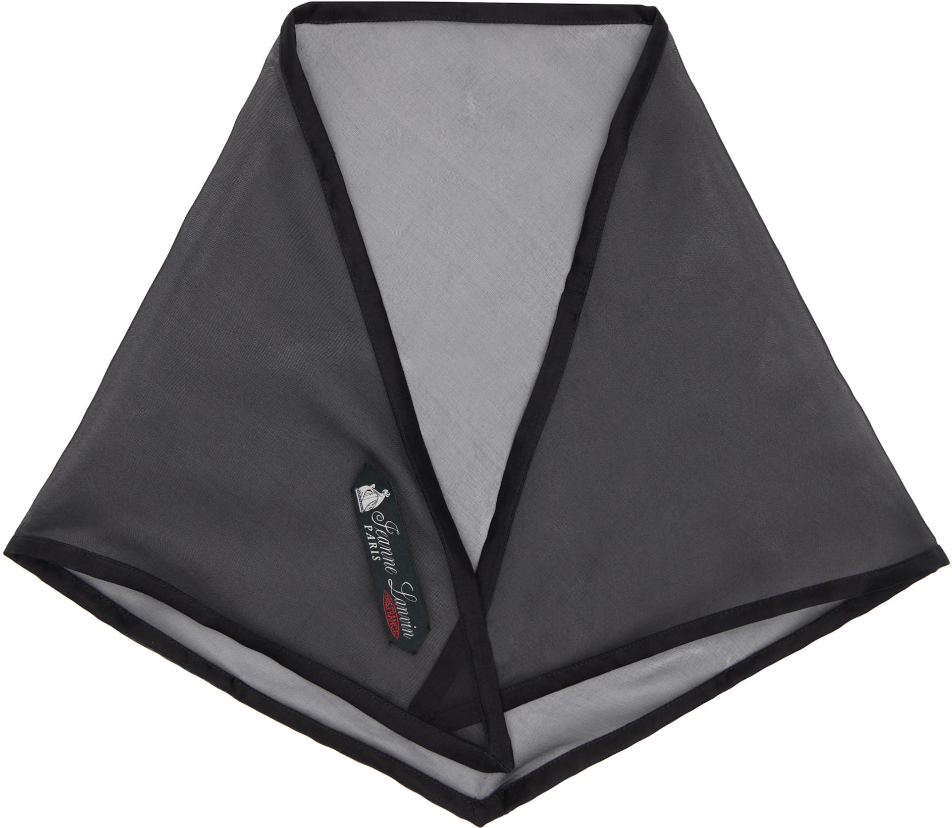 Black Silk Organza Triangle Scarf by LANVIN