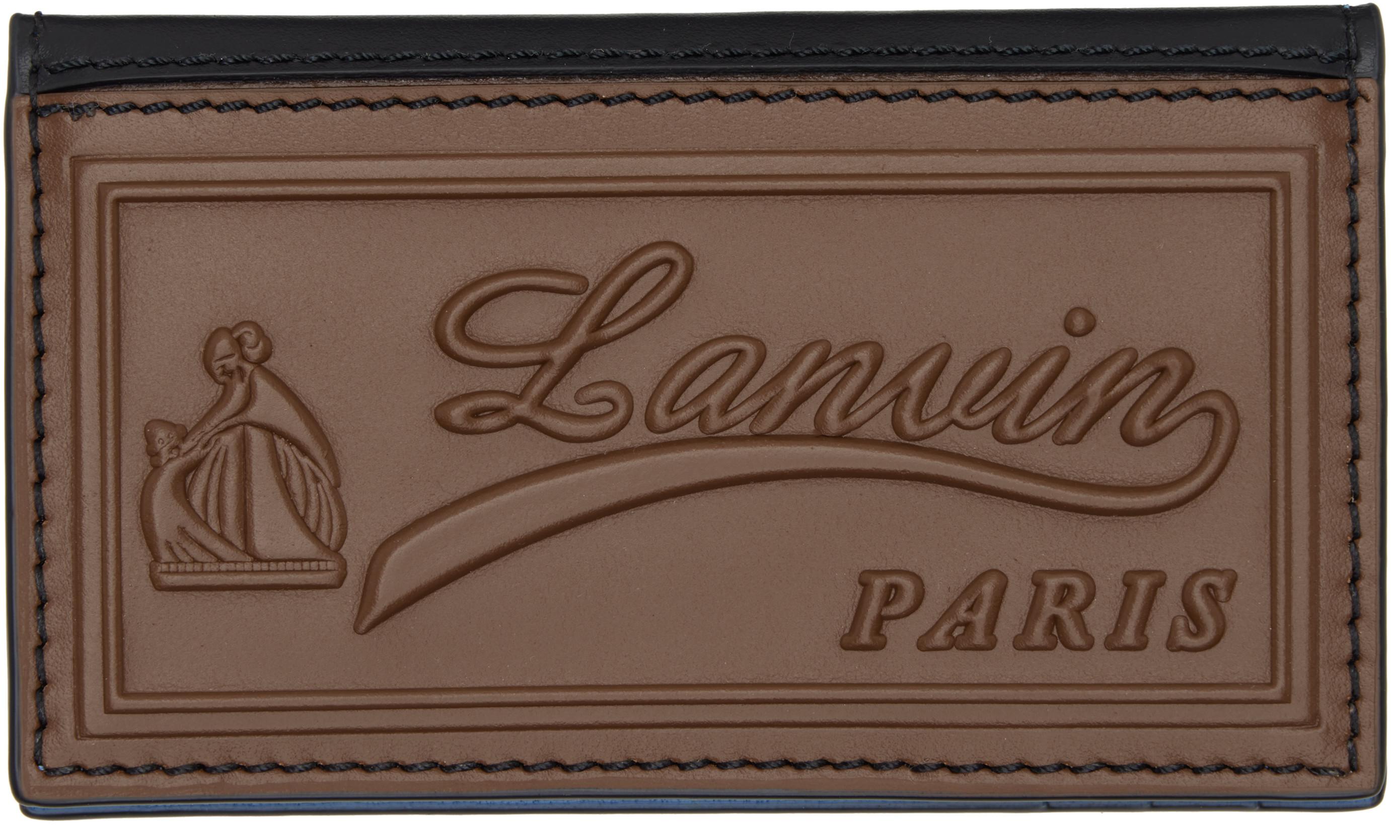 Black & Brown 'Catch By Lanvin' Two Fold Card Holder by LANVIN