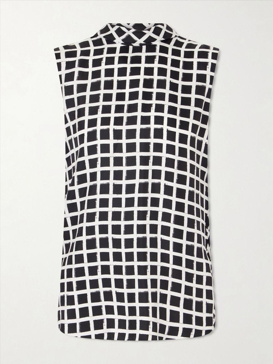 Checked silk blouse by LANVIN