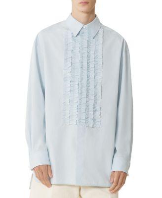 Cotton Poplin Bib Front Shirt by LANVIN