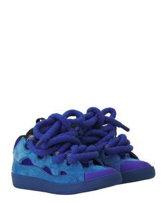 Curb Sneakers In Leather With Snake Laces by LANVIN
