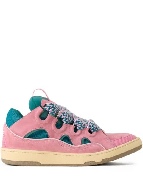 Curb cut-out lace-up sneakers by LANVIN