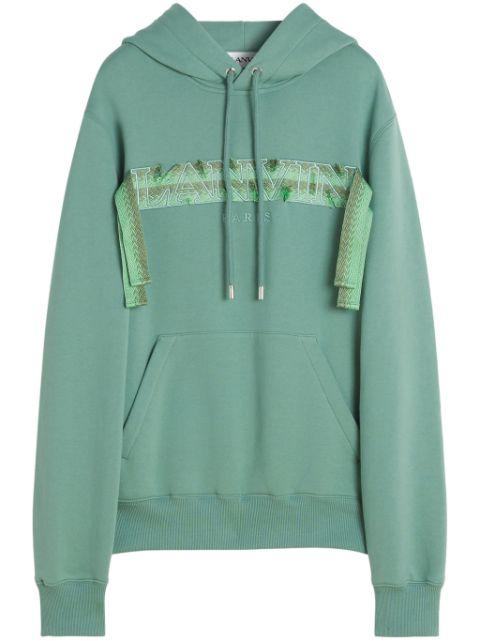 Curb-lace hoodie by LANVIN
