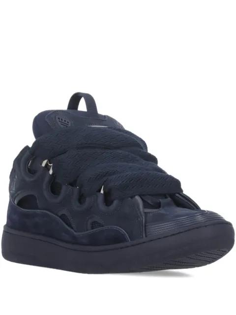 Curb lace-up embossed-logo sneakers by LANVIN