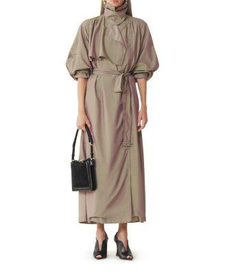 Flowing Taffeta Trench Coat by LANVIN