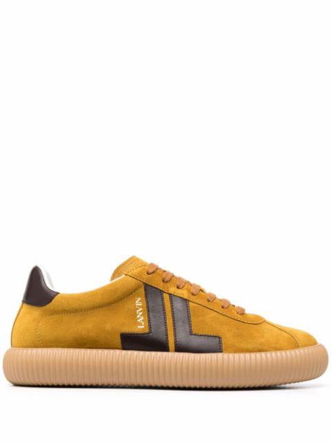 Glen logo-patch low-top sneakers by LANVIN