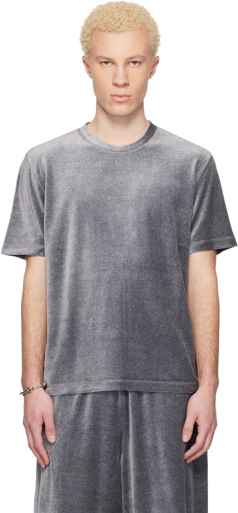 Gray Velvet T-shirt by LANVIN