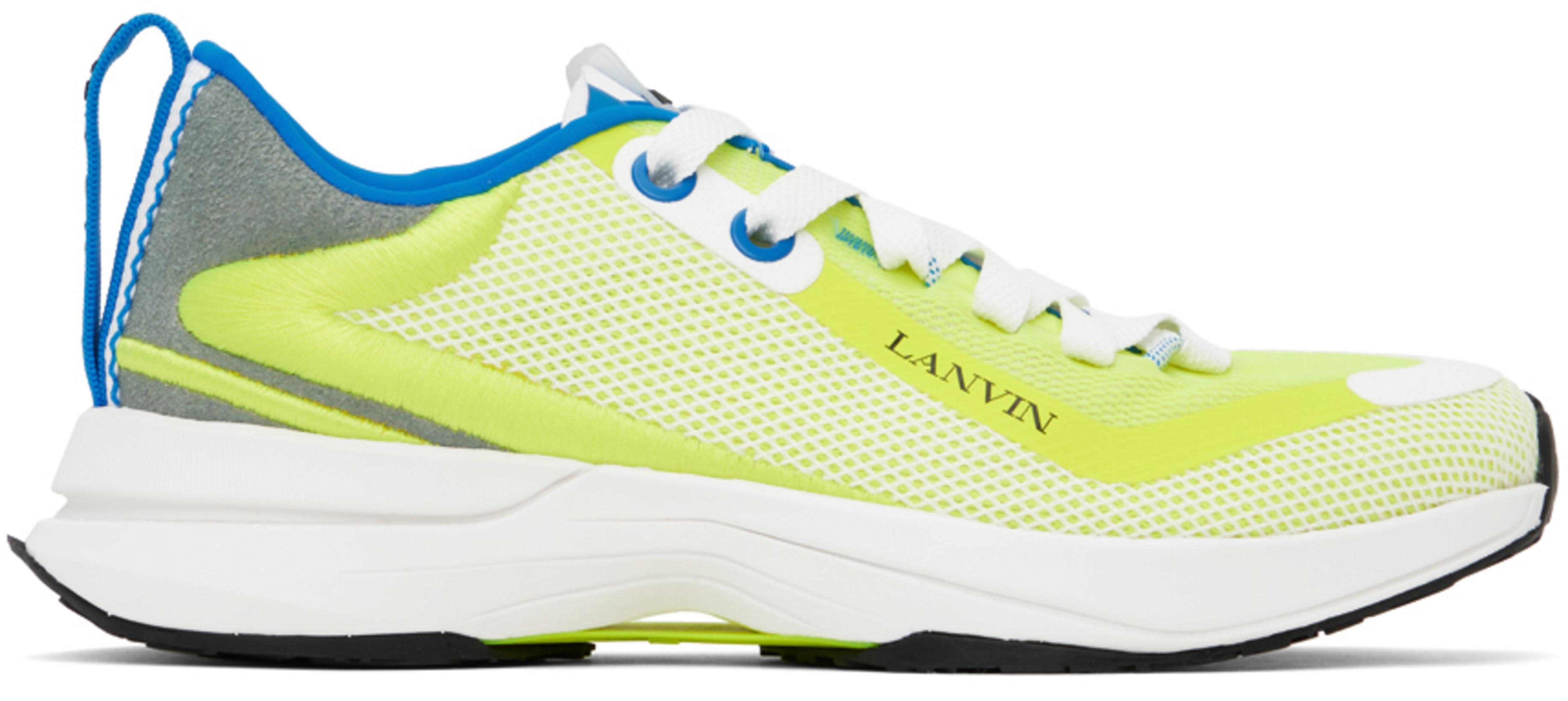 Green L-I Mesh Sneakers by LANVIN