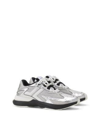 Jla Sneakers In Crinkled Metallic Leather by LANVIN