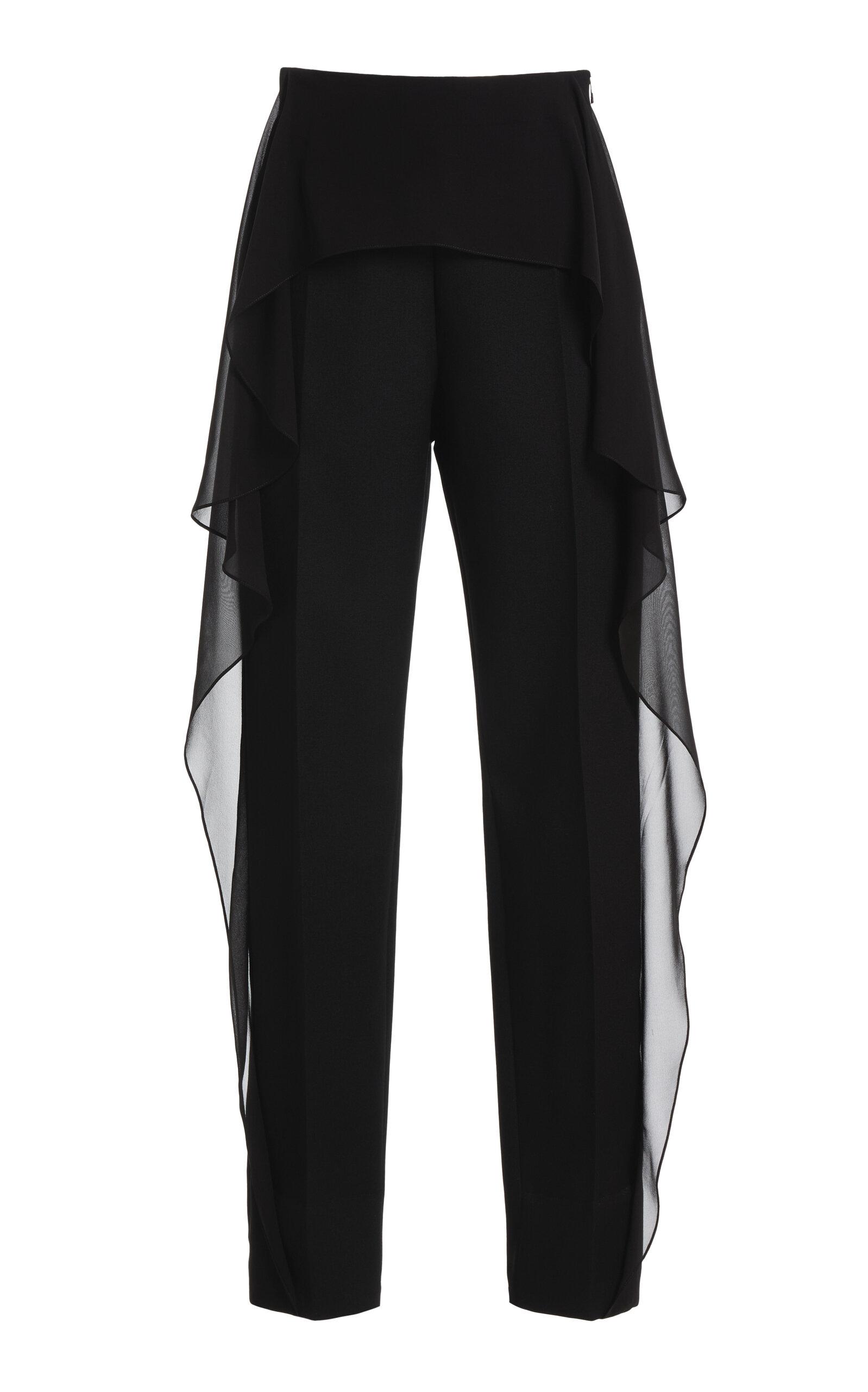 Lanvin Ruffled Straight-Leg Wool Pants - Moda Operandi by LANVIN