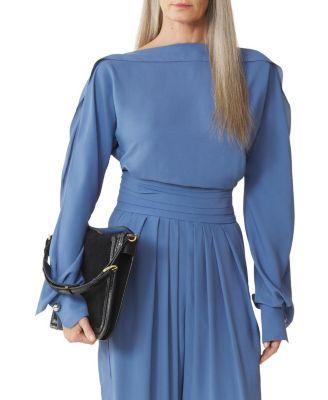 Long-Sleeved Top in Crepe De Chine by LANVIN