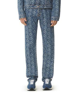 Lunar Year Jacquard Denim Pants by LANVIN