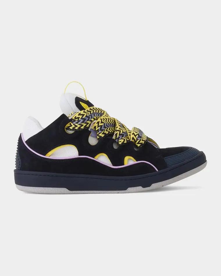 Men's Curb Leather Skate Sneakers by LANVIN