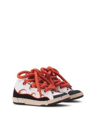 Men's Curb Snake Sneakers in Leather by LANVIN