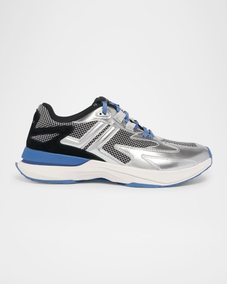 Men's JLA Mesh & Leather Low-Top Runner Sneakers by LANVIN