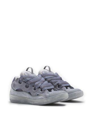 Men's Leather Curb Sneakers by LANVIN