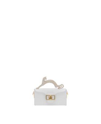 Pencil Cat Bag in Leather and Rhinestones by LANVIN
