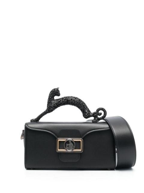 Pencil Cat rhinestone-embellished shoulder bag by LANVIN