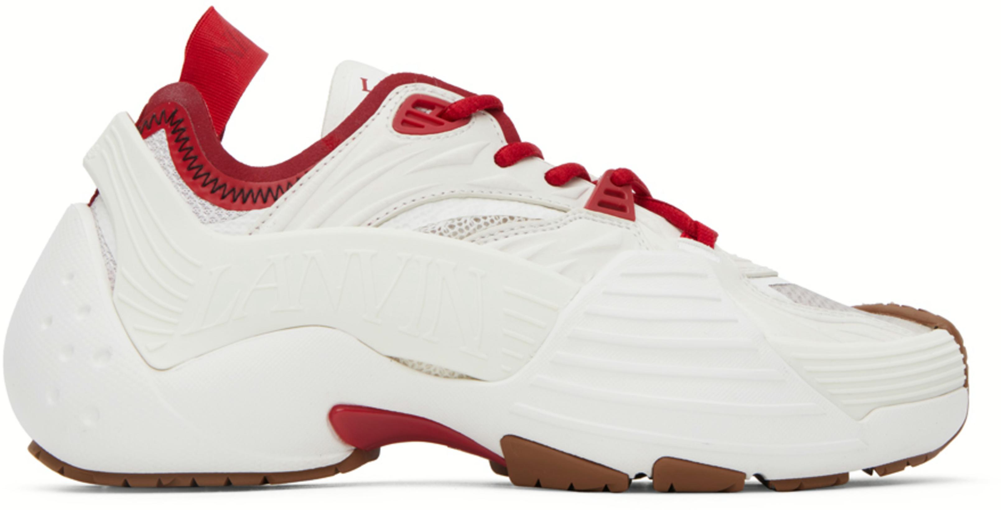 SSENSE Exclusive Red & White Flash-X Sneakers by LANVIN