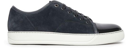 Suede And Patent Captoe Low Top by LANVIN
