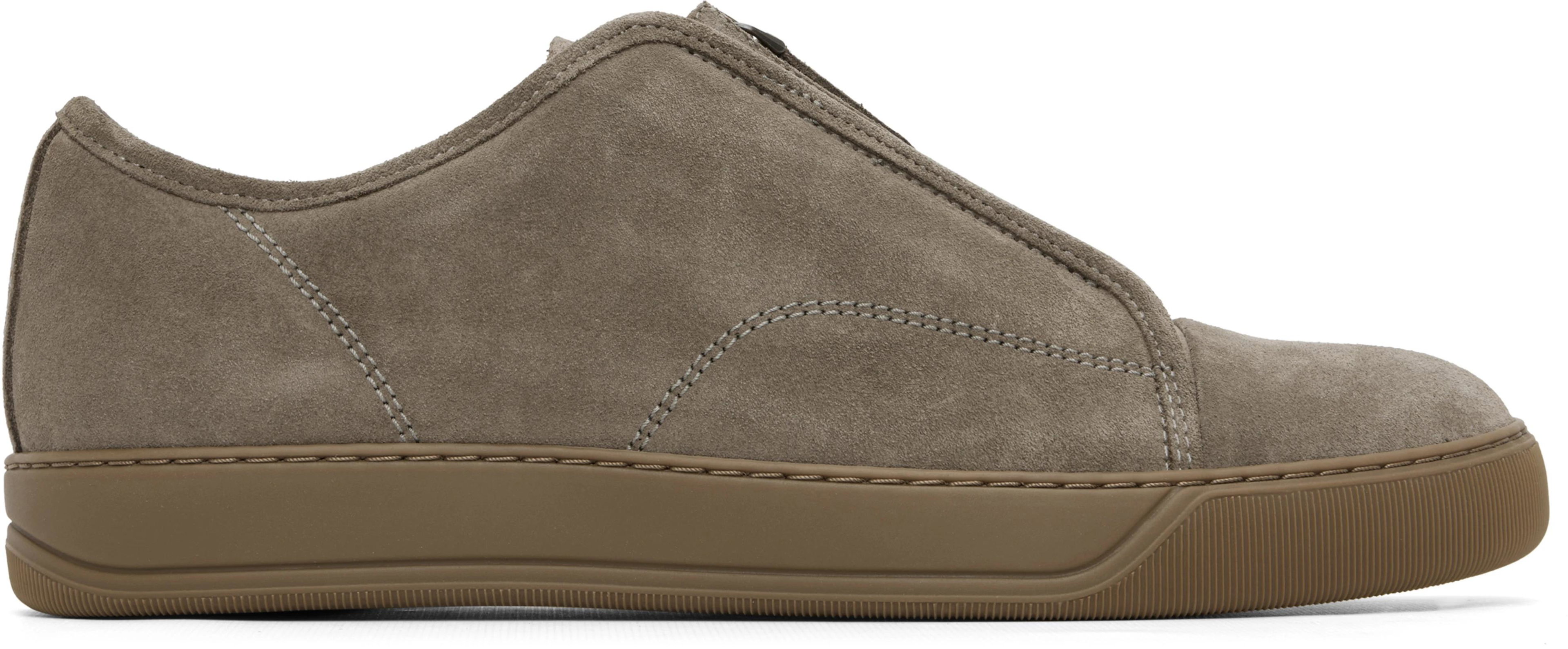 Taupe DBB1 Suede Zip Sneakers by LANVIN