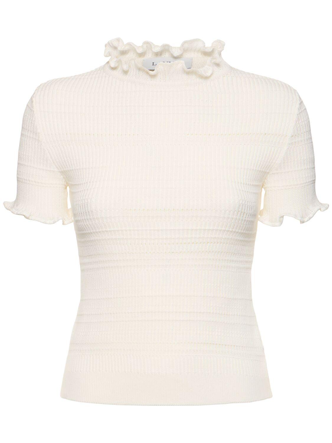 Tricoté Cotton Knit Top by LANVIN