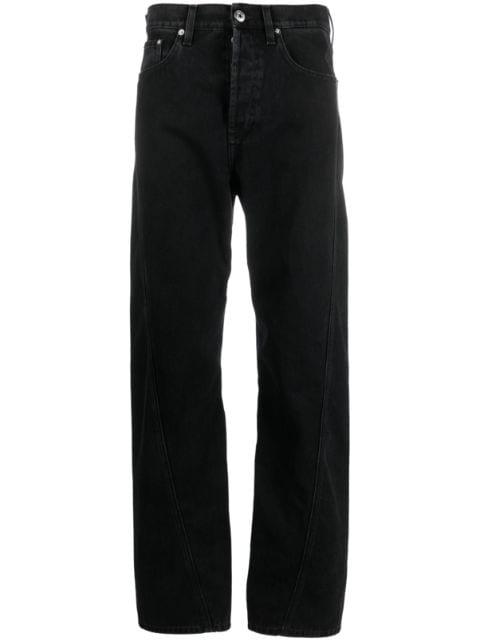 Twisted straight-leg jeans by LANVIN