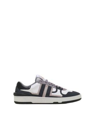 Unisex Clay Sneakers in Perforated Leather and Suede by LANVIN