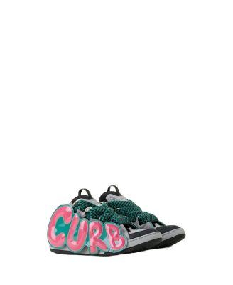 Unisex Curb Patch Sneakers In Leather by LANVIN