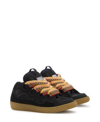 Unisex Leather Curb Sneakers by LANVIN