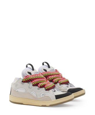 Unisex Leather Curb Sneakers by LANVIN